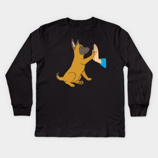 Malinois Puppy Kids Long Sleeve T-Shirt